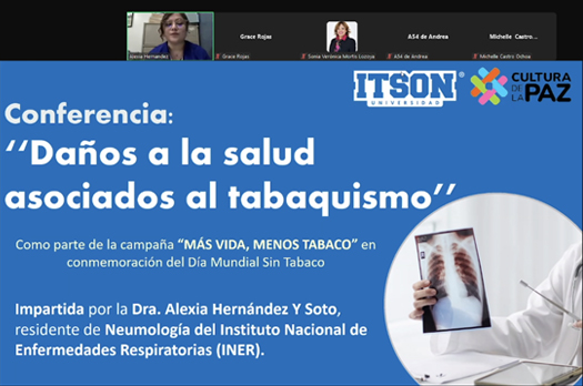 Brindan conferencia para promover una vida sin tabaco