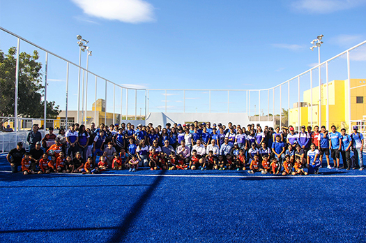 Reinauguran canchas deportivas en Unidad Navojoa