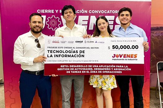 Estudiantes ganan premio Jóvenes impulsando la industria 2025