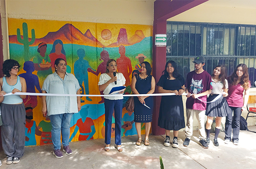 ITSON y ENEE realizan mural por la paz
